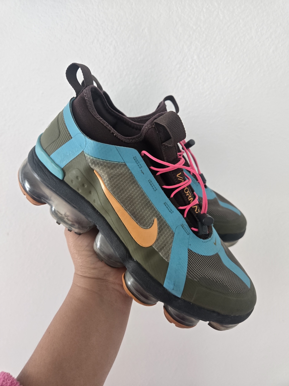 Nike Air VaporMax 2019 Olive Teal Low Top Mesh Sneakers BV6353-200 Women’s US7.5
